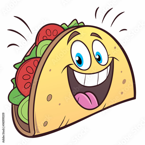 funny cartoon taco