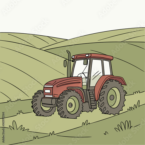 tractor on field