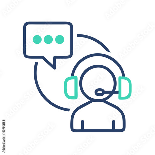 Customer Support Chat Icon Representing Online Help or Assistance Communication