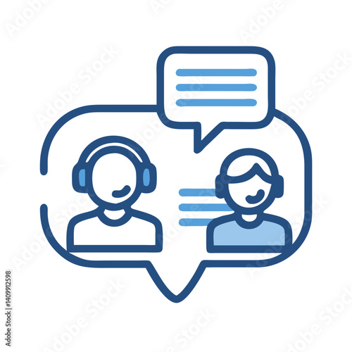 Customer Support Chat Icon Representing Online Help or Service Communication