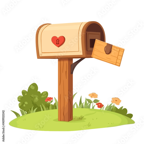 mailbox with a letter