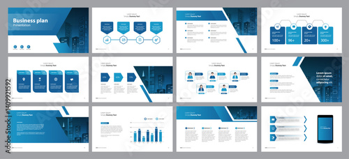 business presentation template design backgrounds and page layout design for brochure, book, magazine, annual report and company profile, with info graphic elements graph design concept