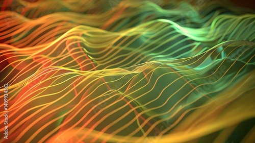 3D Rendered Network Data Flow: Dynamic Background for Digital Connectivity