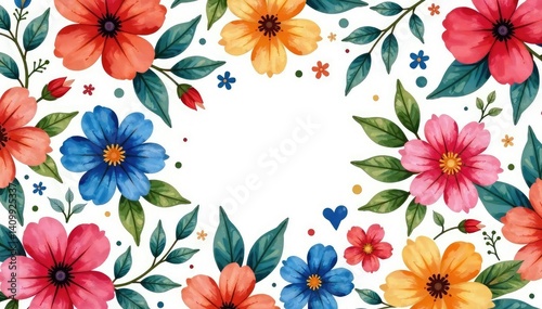 Intricate watercolor floral pattern, vibrant hues, repeat, elegant, abstract