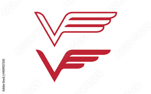 Eagle hawk wing icon illustratio logo design v.12