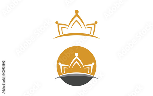 Beauty Crown of king Logo Template vector icon v.9