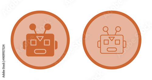 Robot Face Icon Design