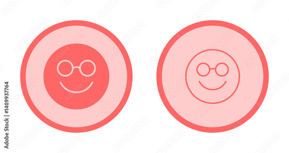 Obraz premium Nerd Face Icon Design