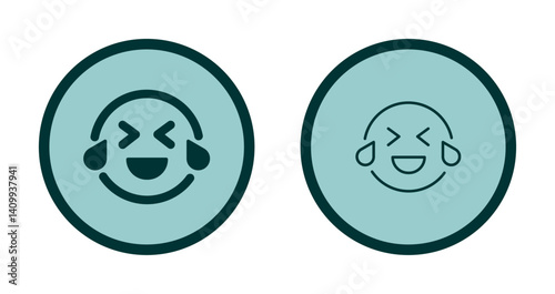 Face with Tears of Joy Icon Design
