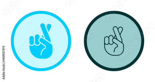 Crossed Fingers Icon Design
