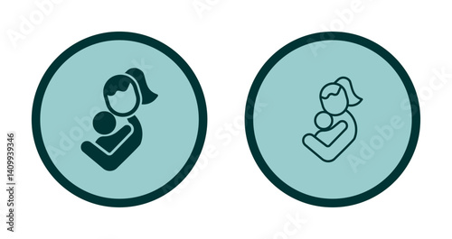 Mother and Child Icon Design