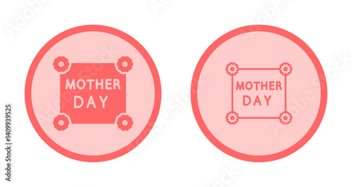 Mother's Day Card Icon Design