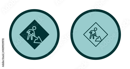 Construction Sign Icon Design