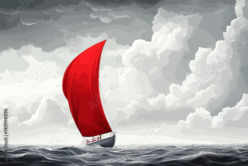 sailing boat on the sea