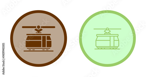 Tram Car Icon Design