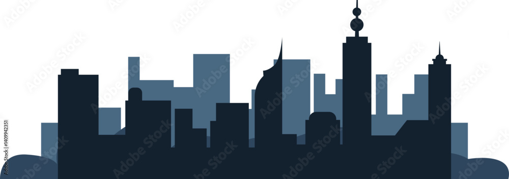 Fototapeta premium City Skyline Silhouette