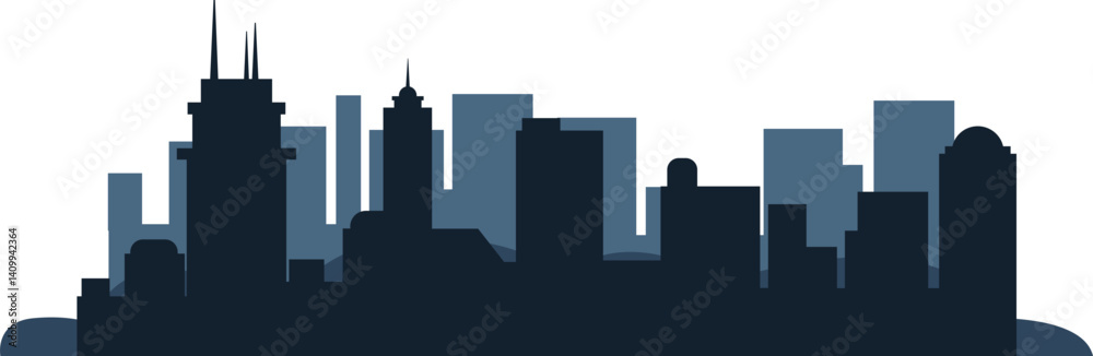 Obraz premium City Skyline Silhouette