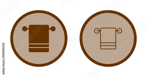 Bath Towels Icon Design