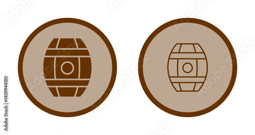 Wine Barrels Icon Design