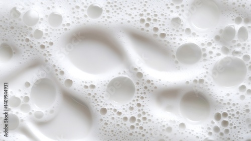 White foam texture creating interesting patterns with bubbles