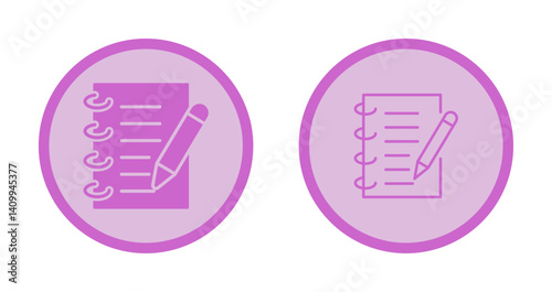Journalist Notebook Icon Design