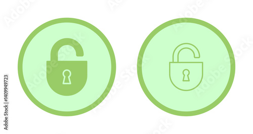 Open Lock Icon Design