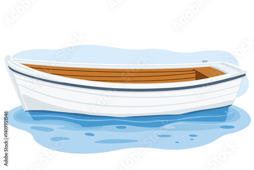Wooden boat on the water