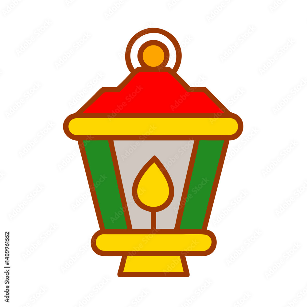 *Lantern, Autumn-Themed Minimalist Linear UI Icon on White Background with Copy Space* *Lantern, Autumn-Themed Minimalist Linear UI Icon on White Background with Copy Space*