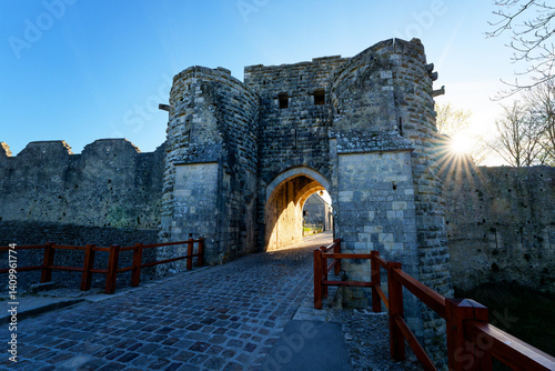 Fototapeta Naklejka Na Ścianę i Meble -  Saint Jean Gate in the medieval city of Provins c