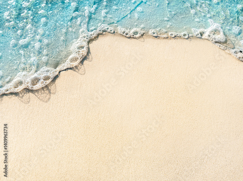 sea ​​foam on sand. sea summer background