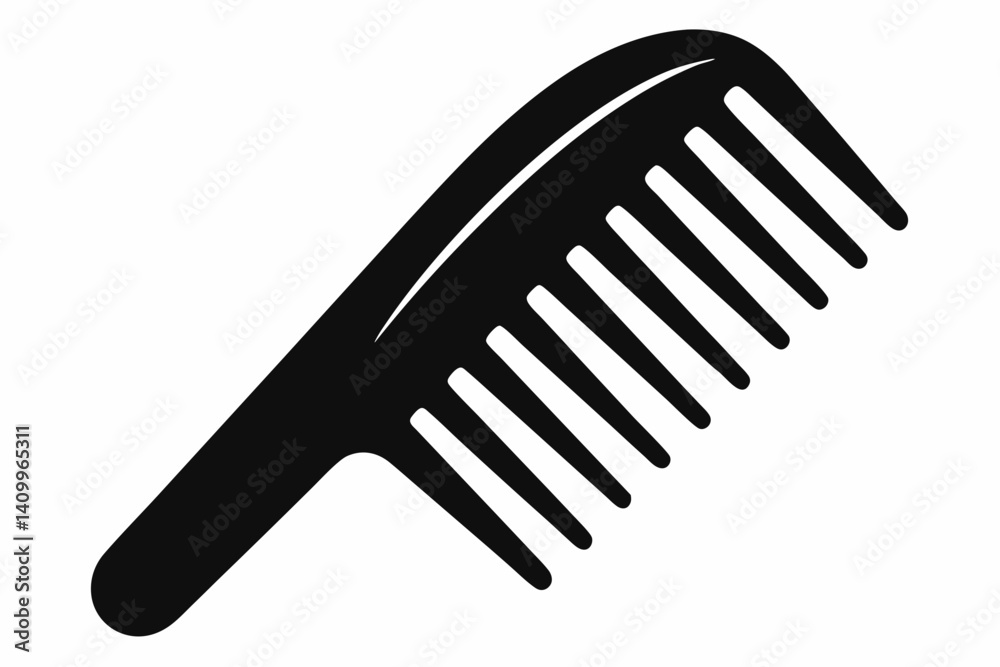 wooden comb silhouette vector illustration wooden comb silhouette vector illustration