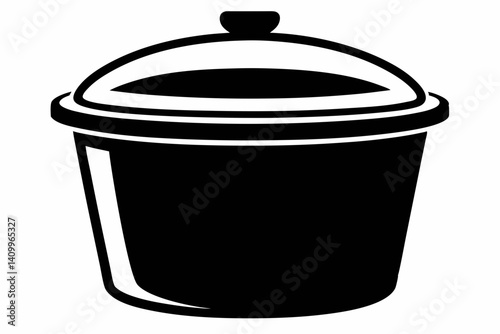 glass food container silhouette vector illustration