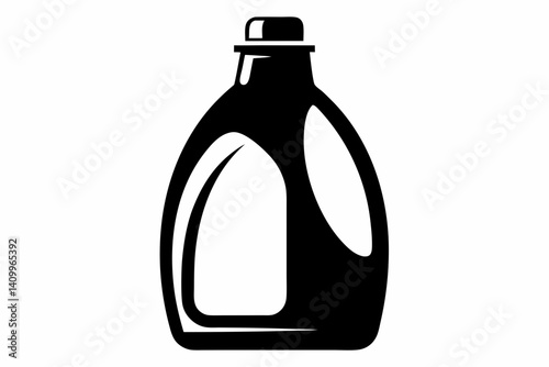 eco detergent bottle silhouette vector illustration