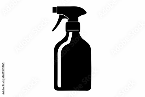 reusable room spray bottle silhouette vector illustration