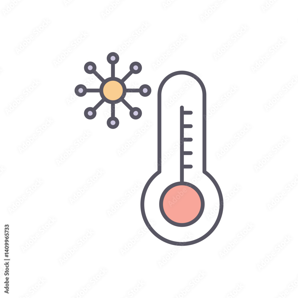 Thermometer vector icon stock illustration Thermometer vector icon stock illustration