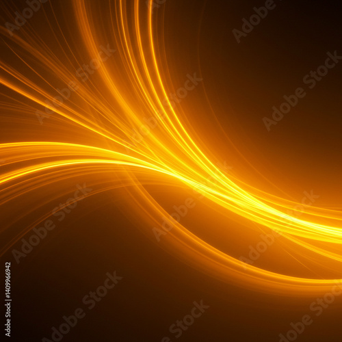 Dynamic Abstract Golden Lig...