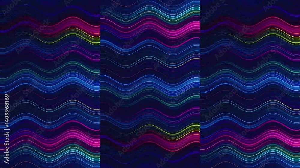 seamless pattern with colorful waves