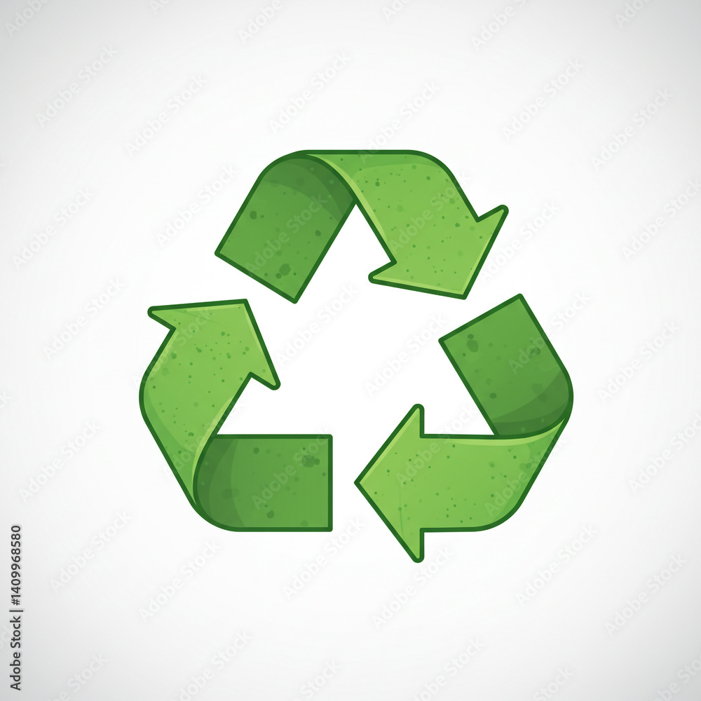 Fototapeta premium Universal Recycling Symbol: Green Arrows for Environmental Action