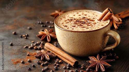 Warm Spiced Chai Latte: A Cozy Autumn Beverage