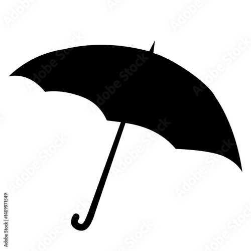 black umbrella isolated