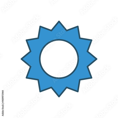 Sun  vector icon stock illustration