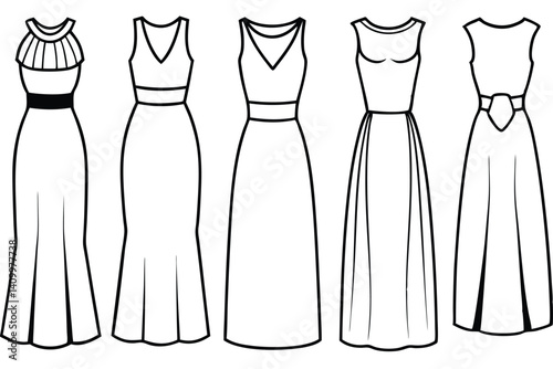 maxi dress line art versatile piece for casual or formal