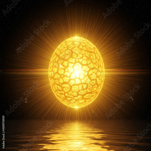 Radiant Textured Golden Ene...