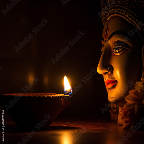 Dramatic Light on Hindu Dei...