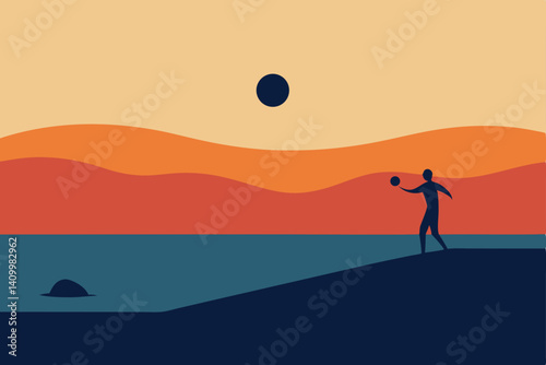 man on the beach