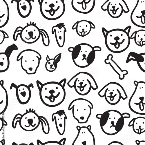 Dog seamless pattern for your design: textile, posters