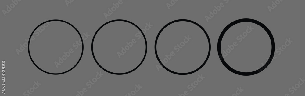 Round circle geometric ball shape line. circle form geometry radial record vector icon