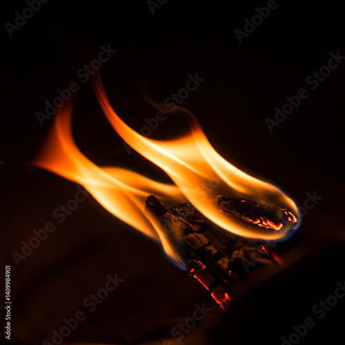 Close Up of Stylized Fire i...