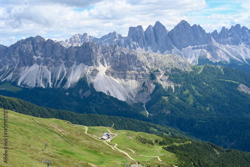 View of the Geisler group near Brixen (Bressanone) in South Tyrol (Alto Adige)