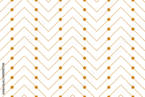 Zigzag with star line wallpaper design